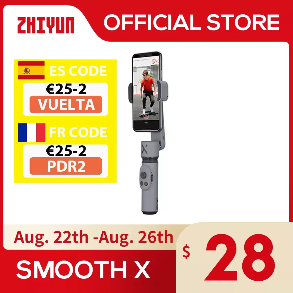 

Official SMOOTH X Selfie Stick Gimbal Palo Phone for Smartphones Xiaomi Redmi Huawei iPhone Samsung Handheld Stabilizer