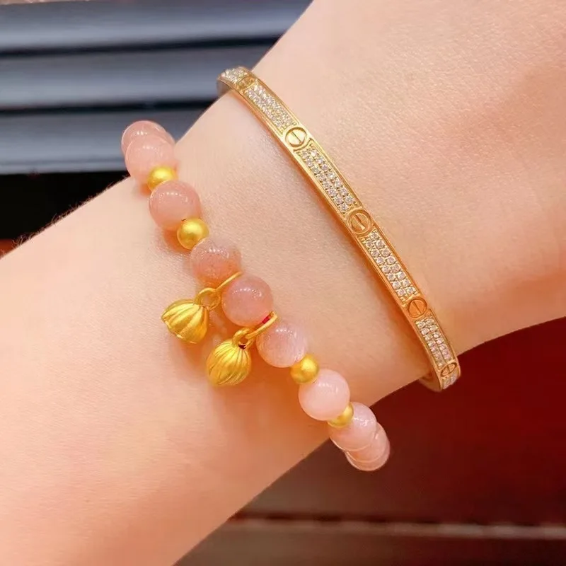 

Fashion Korean Opal Onyx Bracelet Jewelry for Women with Gold Plated Pendant Wedding Engagement Bracelets Bangles Jewelry Gifts