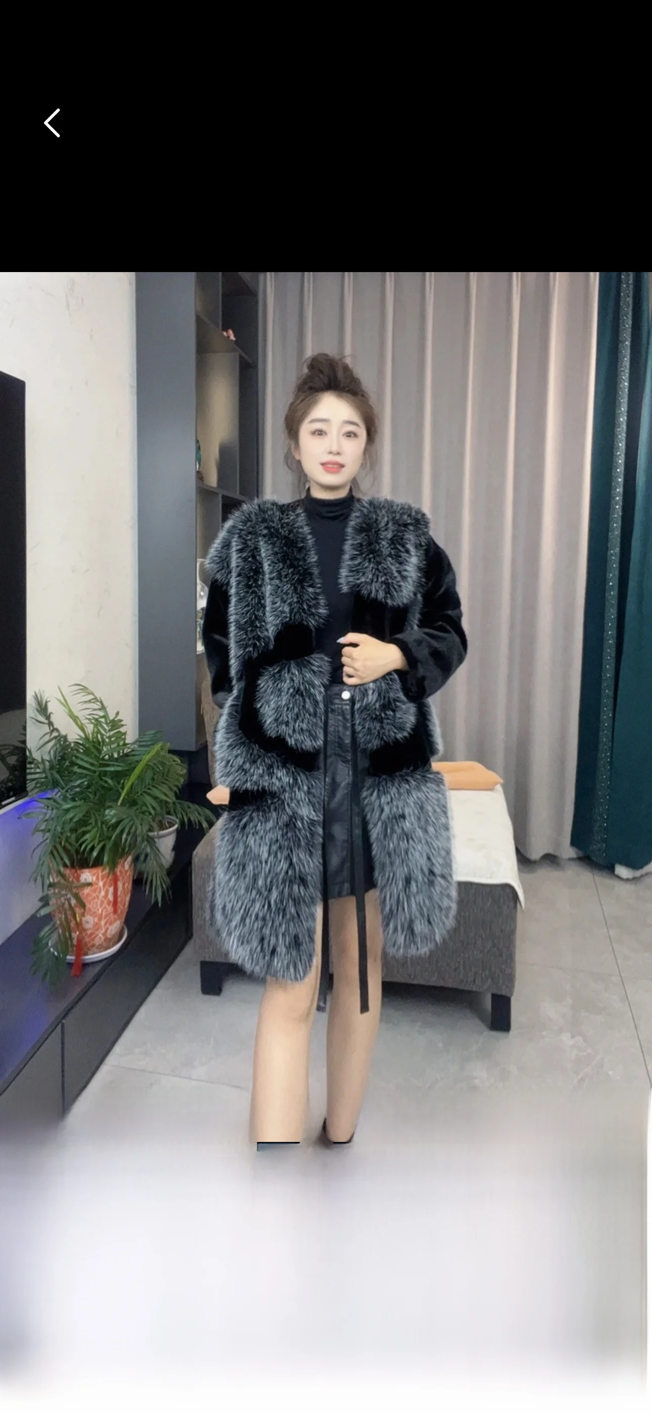 Модель 2024 зимняя верхняя одежда средней длины из норки и кашемира с леопардовым