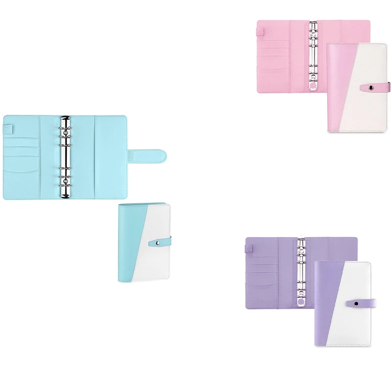

Budget Binder, For A6 Filler Paper,Loose Leaf Mini Binder Cover With Unique Snap Buckle,A6 Budget Binder For Budgeting