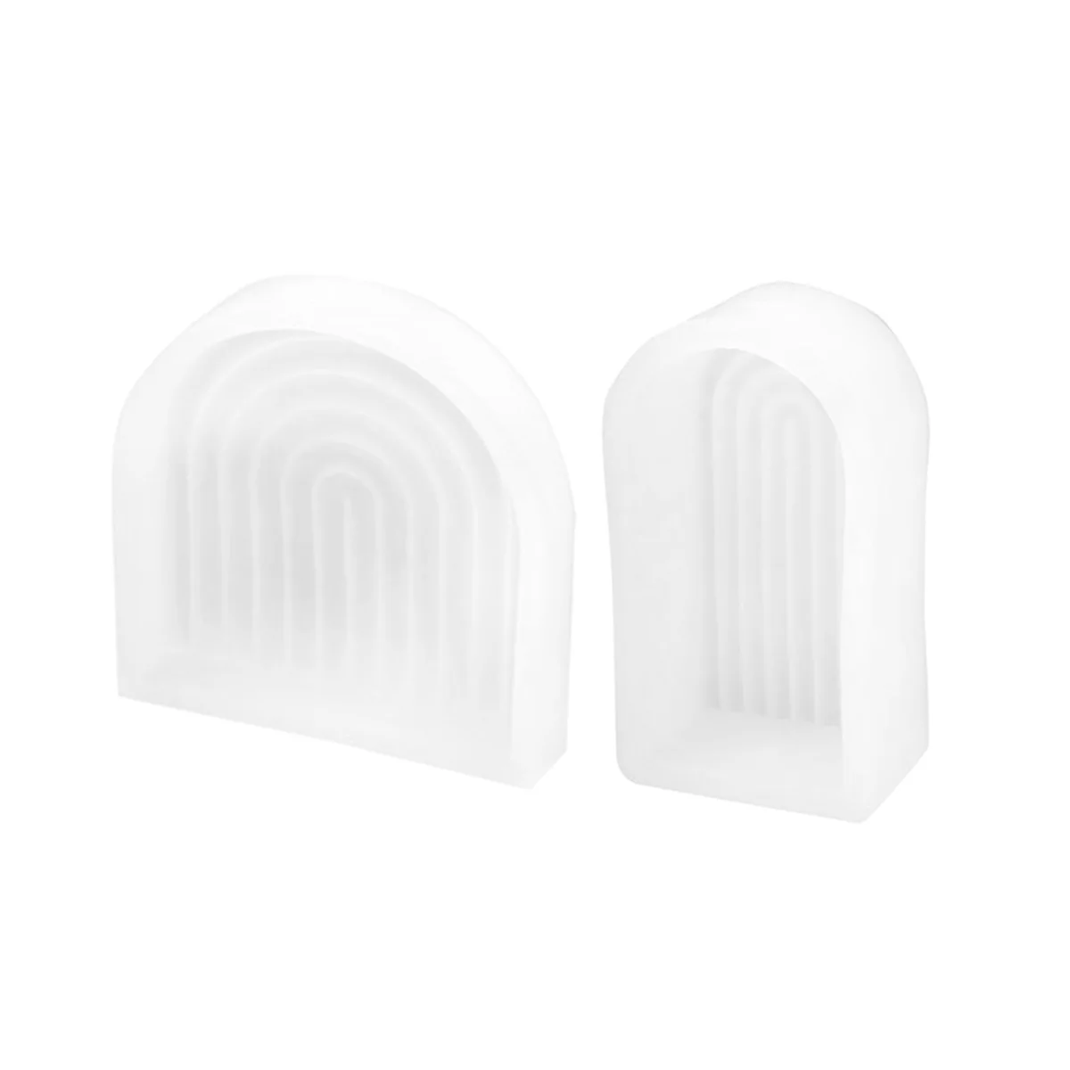 

NEW Geometric Rainbow Candle Mold Reusable Striped U-Shaped Silicone Mold Domed Candle Silicone Mold Abstract Architectural