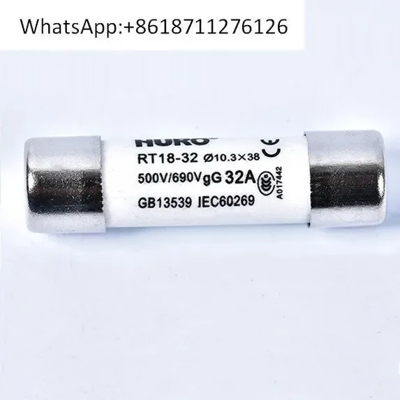 Фото Предохранитель HURO Hugong Melting Core RT18-32 R015 500В/690В 1А2А3А4А5А6А8А10А16А20А25А32А №1