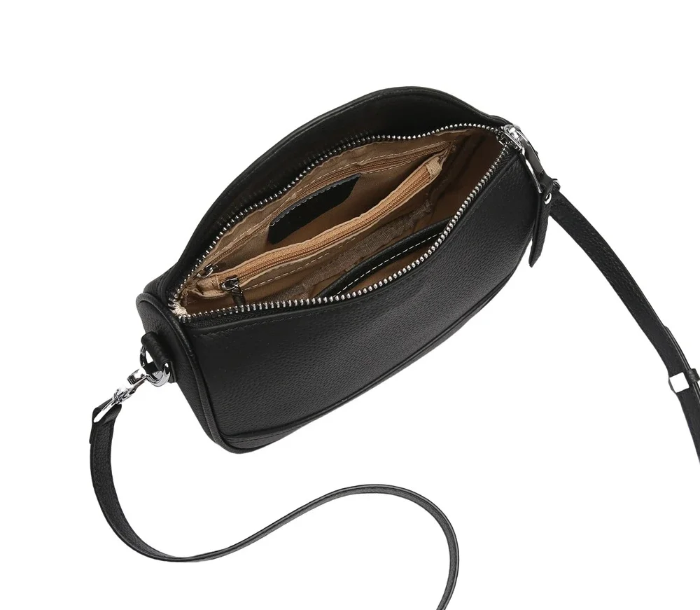 Женская сумка-седло из воловьей кожи с плечевым ремнем