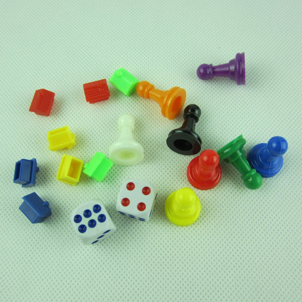 

64 Pcs Purple Pawns Pieces Checkers Earth Tones Black Pawns Pieces Board Game Accessories Chess Board Accessories