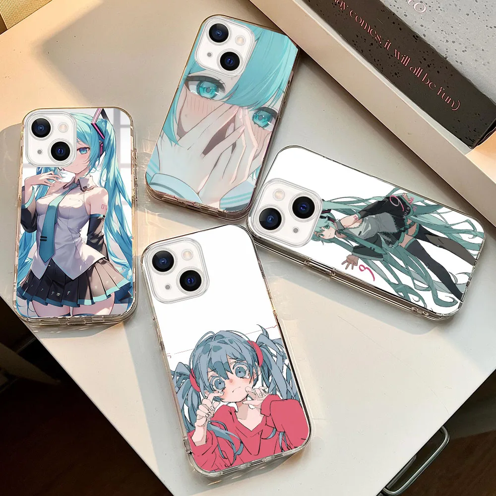 WB-12 Hatsune Miku Transparent Silicone Case For Moto G42 50 51 52 60 62 71 72 84 85 200 Edge 40 pro Ultra