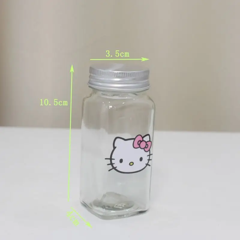 Бутылка для приправ с героями мультфильмов Hello Kitty стеклянная банка бутылка
