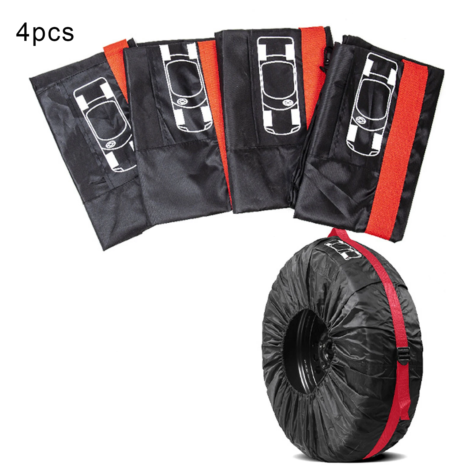 

Универсальная крышка для автомобильных запасных шин, 4 шт., сумки для хранения автомобильных шин, аксессуары для автомобильных шин, Пылезащитная пленка для колес