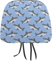 cute sharks funny cover for car seat headrest protector covers print interior accessories decorative