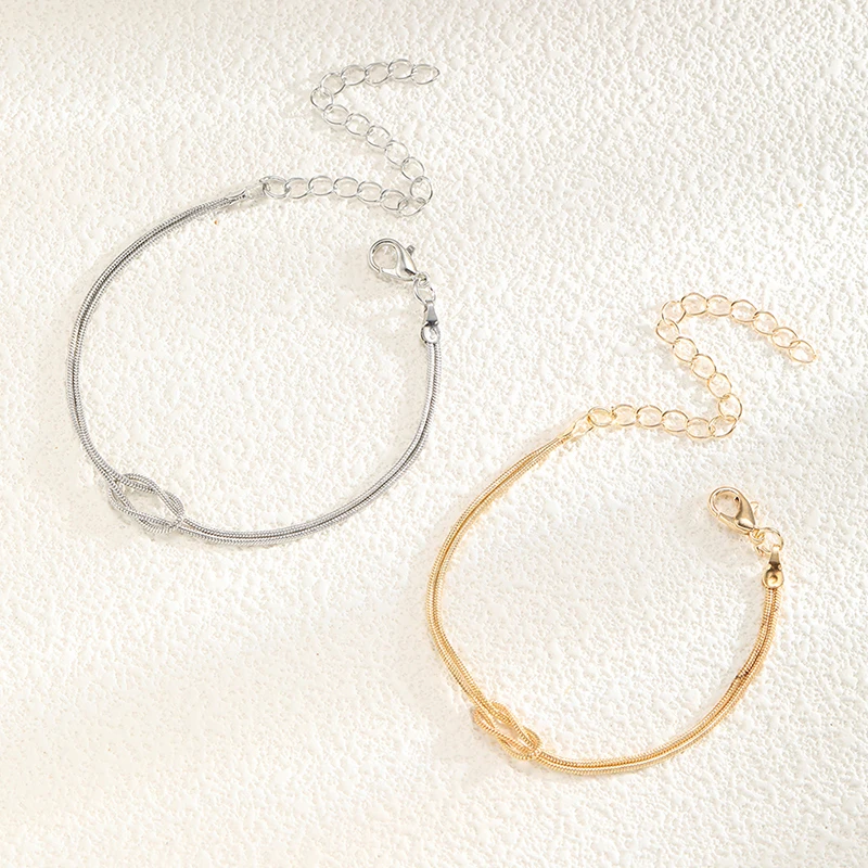 1 пара узлов змея цепи ручной работы узлы браслет золотой серебряный цвет день