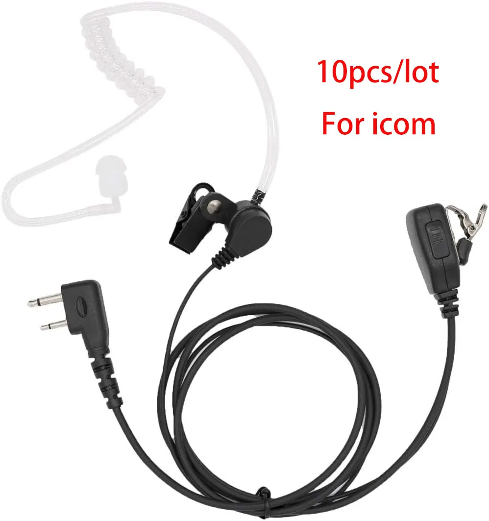 

2-контактная Акустическая трубка Гарнитура наушники PTT MIC для Icom 2-контактной модели рации наушники для телефона F3002 IC F2000