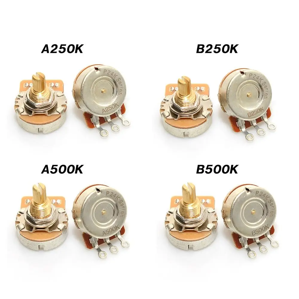 1 шт 3/8 &quotрезьбовой короткий вал 24 зубца гитарные потенциометры латунные валы