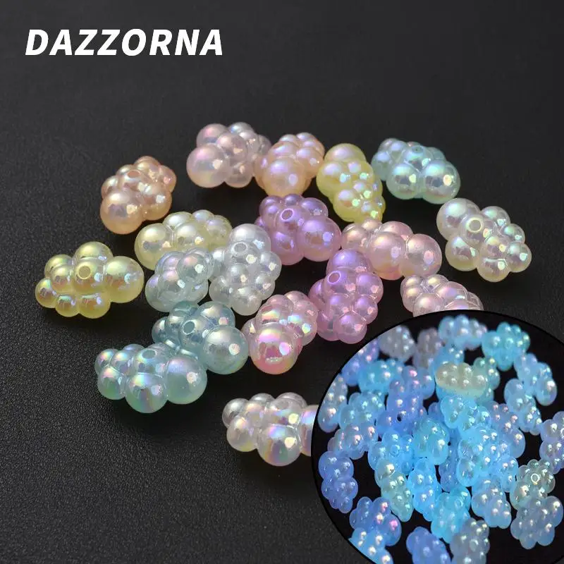 

10 шт., разноцветные бусины в форме облака