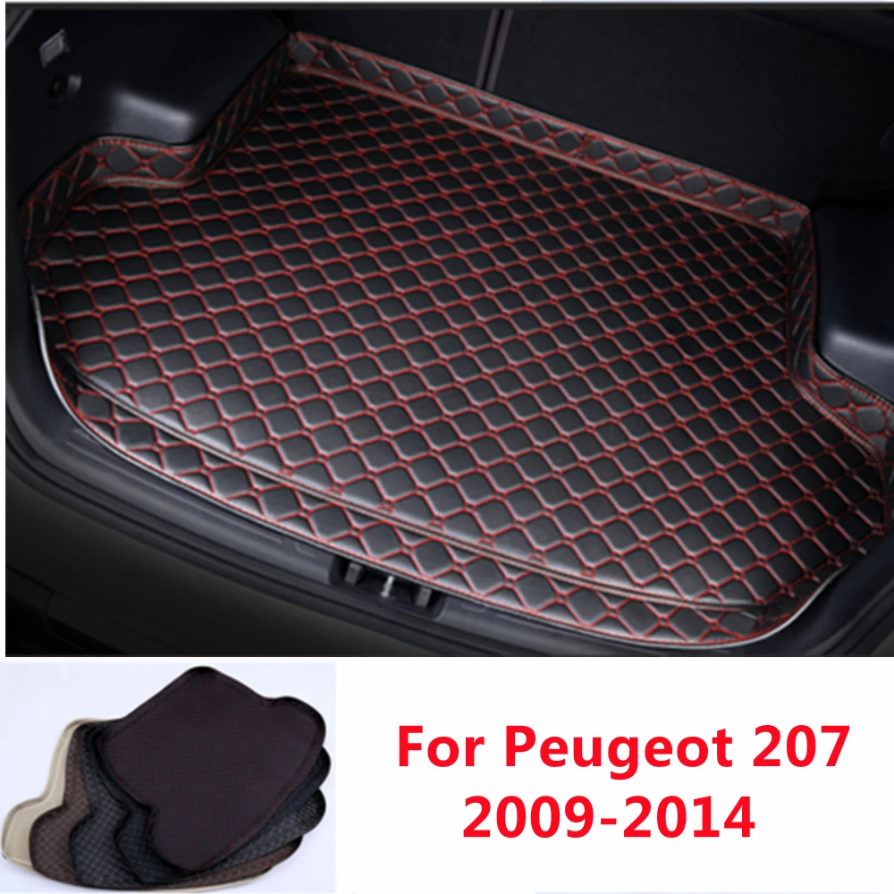 

SJ High Side Custom Fit All Weather Car Trunk Mat AUTO Parts Rear Cargo Liner Cover Carpet Pad Fit For Peugeot 207 2009-10-2014