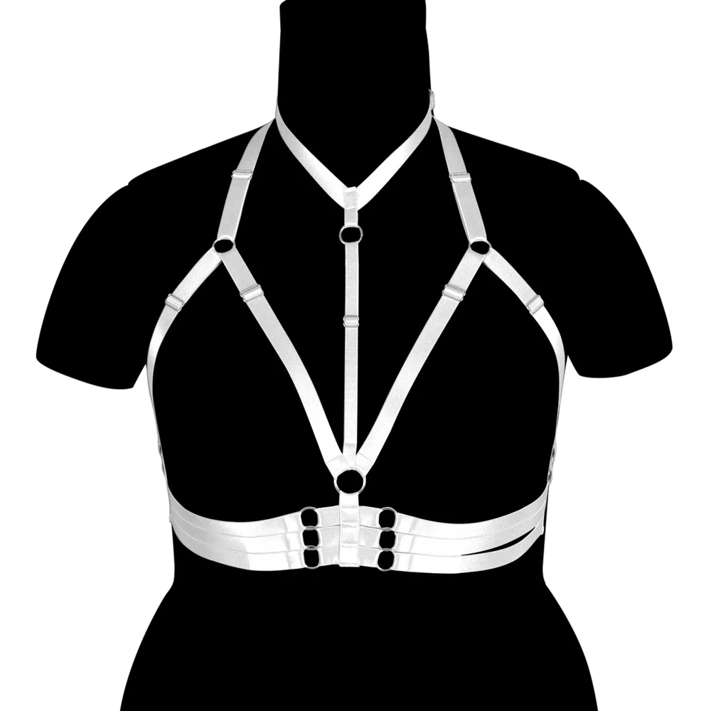 

Sexy Ladies Plus Size Erotic Lingerie Elastic Alluring Corset Bandage Cage Bra Cupless Body Belt Adjustable Crop Prom Wearable