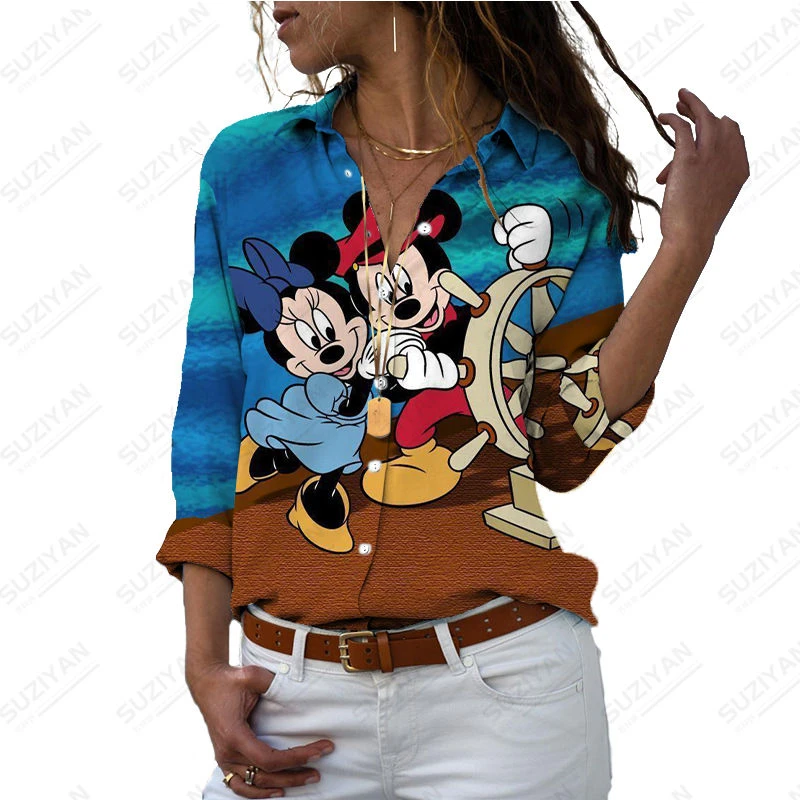 

Женская рубашка в стиле Харадзюку, Повседневная Свободная Базовая рубашка с V-образным вырезом и 3D-принтом, большие размеры, весна-осень 2023