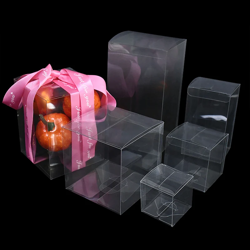 

10pcs Clear PVC Packing Boxes For Candy/Chocolate/Toys/Jewelry/ Display Transparent Gift Box Wedding Party Plastic Packaging Bag