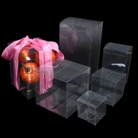 10pcs clear pvc packing boxes for candychocolatetoysjewelry display transparent gift box wedding party plastic packaging bag