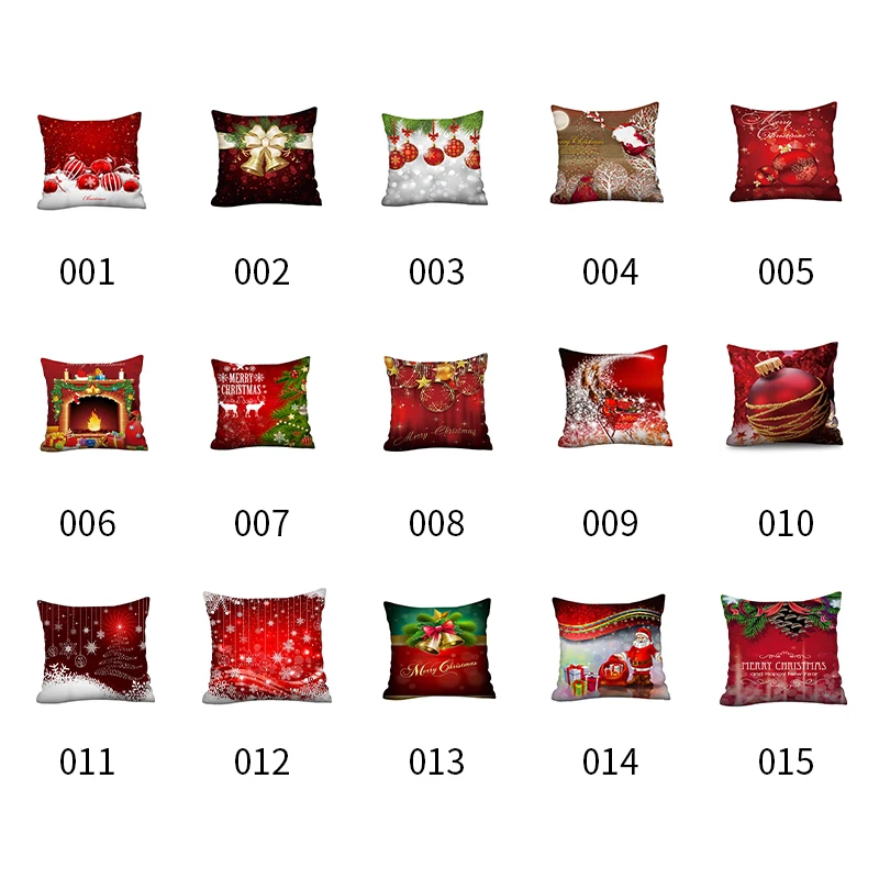 

45x45cm Christmas Pillowcase Merry Christmas Decor for Home Christmas Ornaments Xmas Gifts Navidad Noel Happy New Year