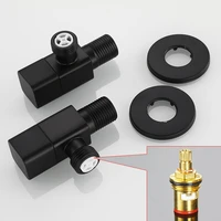 black brass water stop valve g12 thread four point water stop valve bathroom connector for toilet bowl water heater