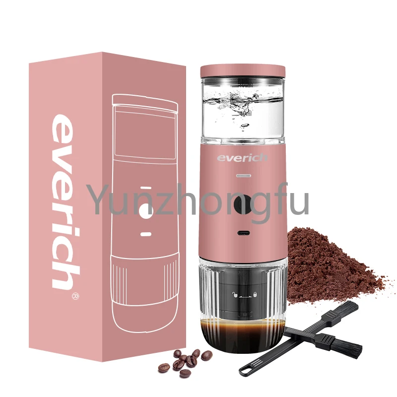 

Small and Portable Coffee Machine Compatible with Coffee Capsules and Ground Coffee