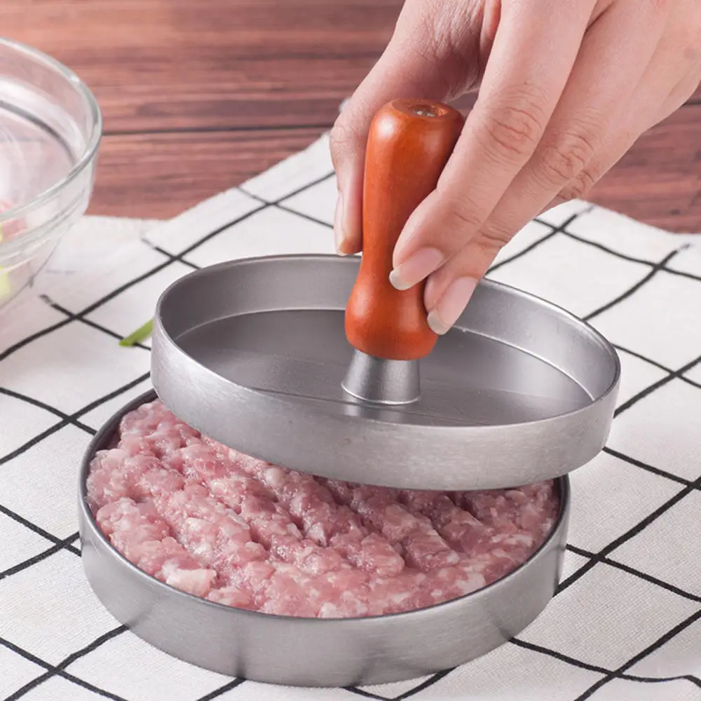 

12cm Non Stick Burger Press Hamburger Maker Beef Patty Meat BBQ Grill Hamburger Mold Kitchen Grilling Accessories