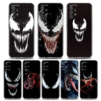 phone case for samsung a01 a11 a12 a13 a22 a23 a31 a32 a41 a51 a52 a53 a71 a72 a73 4g 5g tpu case anime marvel venom spiderman