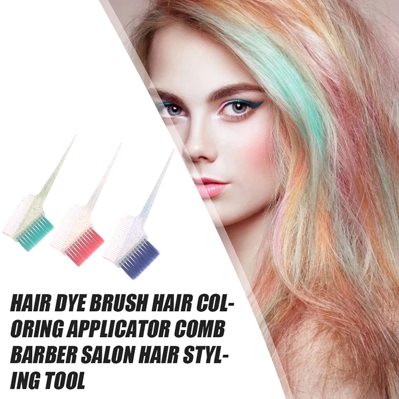 

1pc Coloring Hair Dye Brush Plastic Easy Clean Mixing Bowl Home Salon Barber Tinting Brush Hairdressing DIY Haircut Accessories