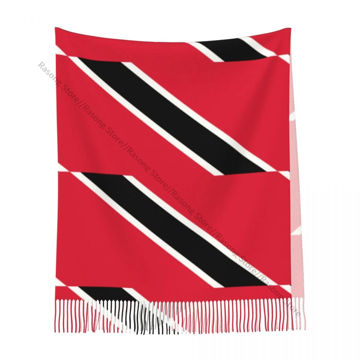 Шарф с кисточками большой размер 196*68 см зимняя теплая шаль из пашмины накидка