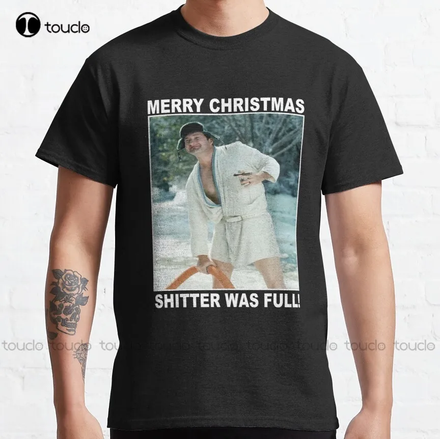 

Cousin Eddie Merry Christmas Shitters Full National Christmas Vacation Funny Classic T-Shirt Halloween Shirts For Women Xs-5Xl