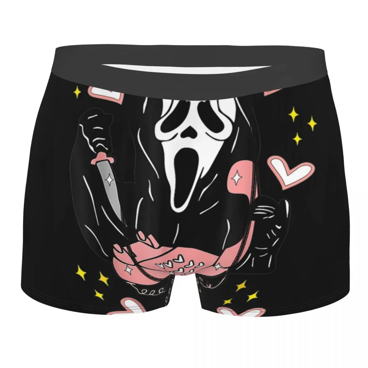 

Halloween Sidney Prescott Movie Scream Ghostface Ghost Underwear Men Sexy Print Customized Boxer Shorts Panties