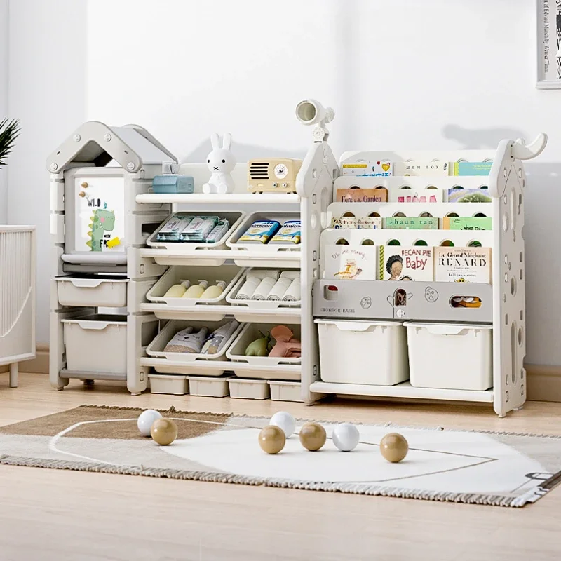 Многоуровневая подставка для игрушек пластиковый шкаф хранения книжная полка