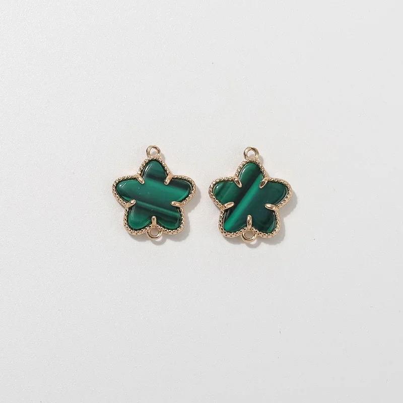 Фото 20pcs/ Bag DIY jewelry accessories five-leaf flower copper gold-plated connector earrings bracelet pendant making materials №4