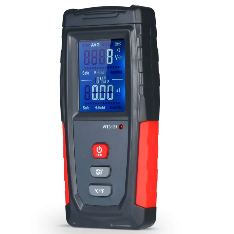 

Измеритель EMF с зарядкой от USB, детектор излучения для электромагнитного поля и точной температуры для бытовой техники