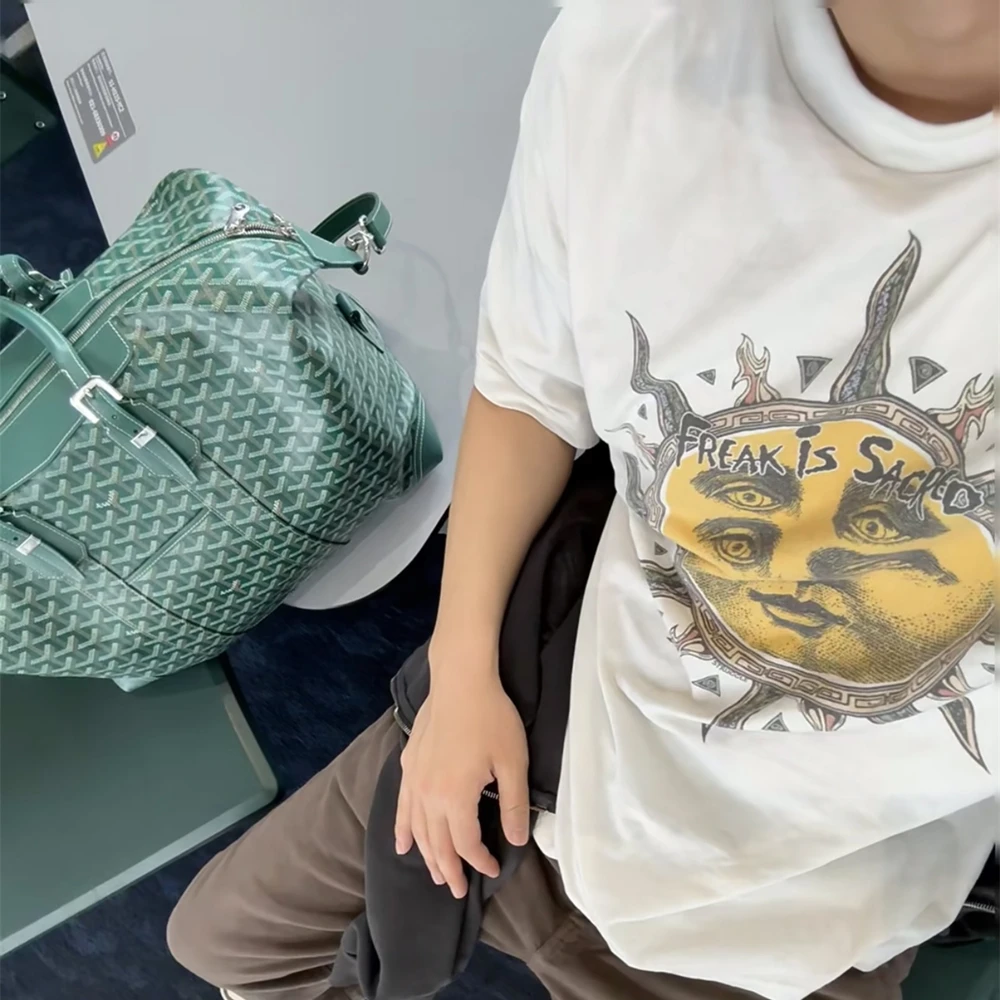Фото Yao Fashion SAINT OF Michael Joint Design CPFM 24AW Harajuku Style Oversize Винтажные футболки Уличная футболка унисекс для мужчин №3