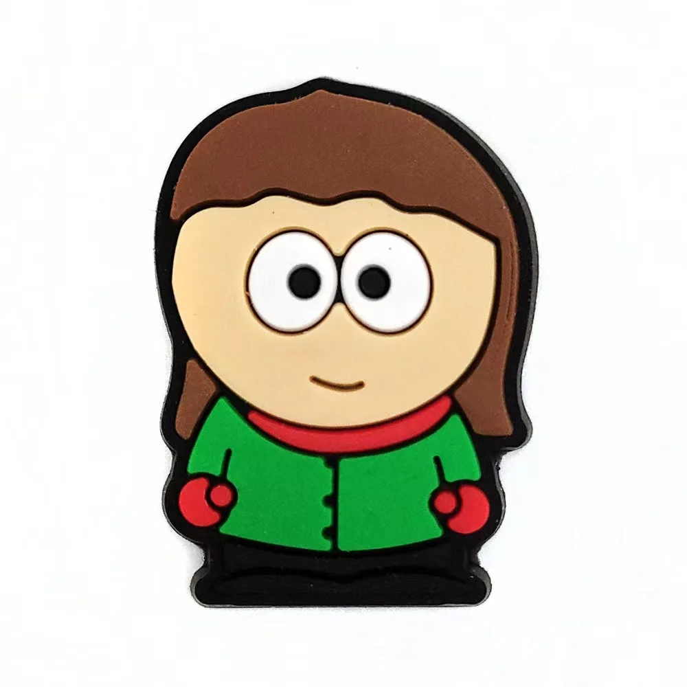 30pcs/set South Cartoon Park  Cute Shoe Decoration Shoe Accessories Croc Charms for Bracelets Backpack Jibz Kid X-mas Gifts