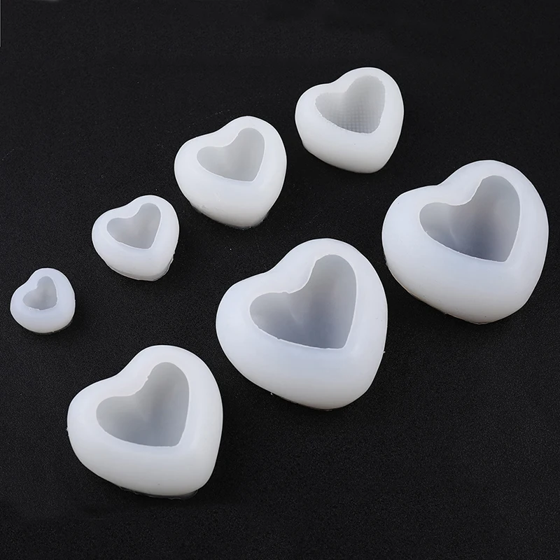 

1-3inch 3D Love Heart Silicone Mold Aroma Plaster Candle Mould DIY Dessert Mousse Baking Pastry Candy Chocolate Mould Cake Decor