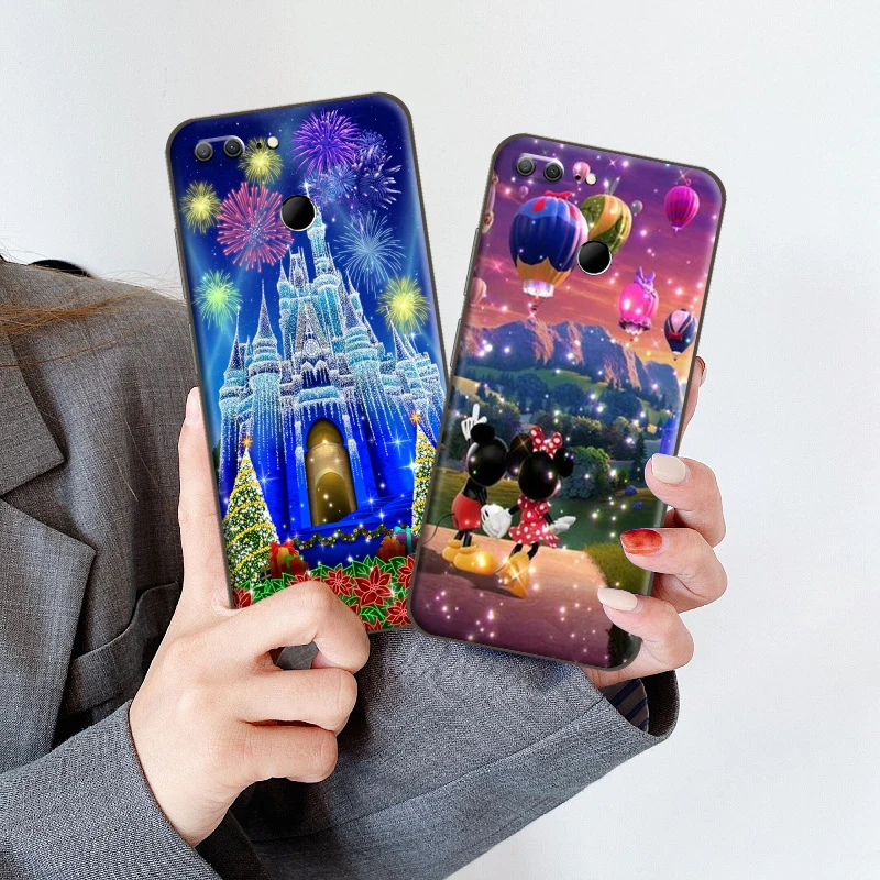 

Disney Mickey Castle For Huawei Honor 9 V9 9X 9A 9S Pro Lite Soft Silicon Back Phone Cover Protective Black Tpu Case Funda