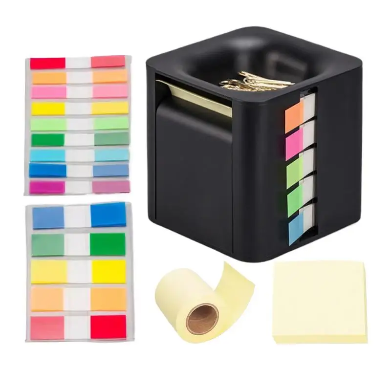 Кубический держатель для липких заметок 4-в-1 диспенсер всплывающий органайзер