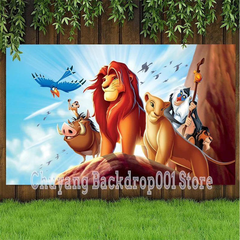 Пользовательский фон Disney лес Лев король Симба детский день рождения фотография