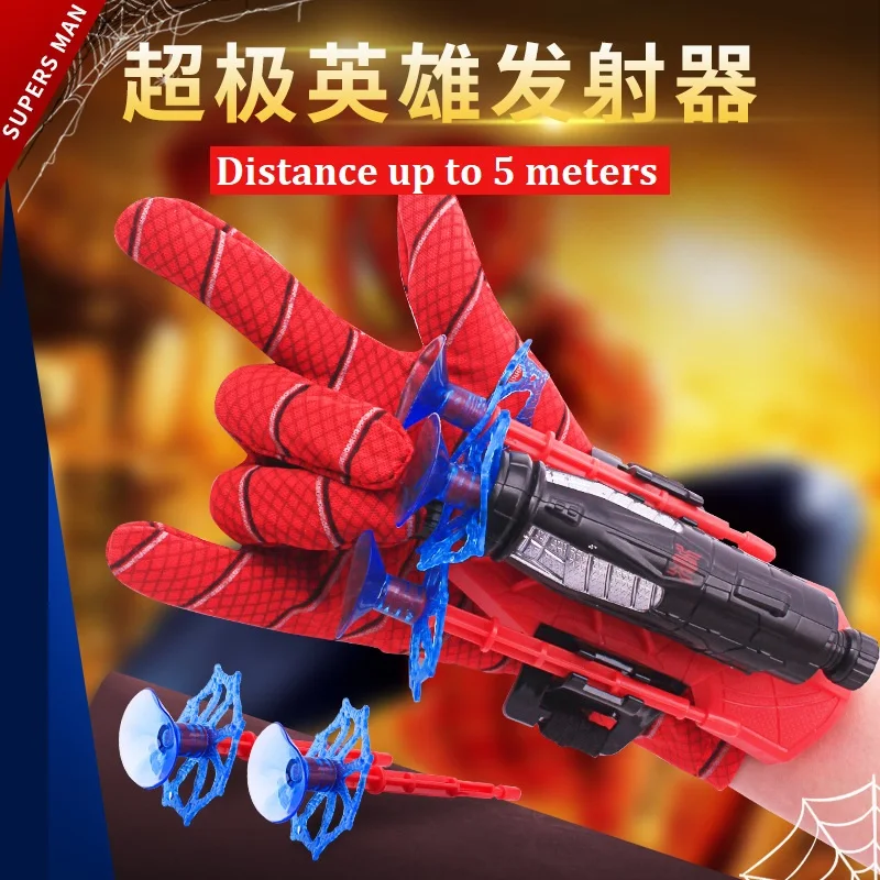 Anime Spiderman Wrist Launcher Safe Soft Bullet Gun Toy Spider Man Web Shooter Cosplay Props Toys For Children Kids Gift Figure |