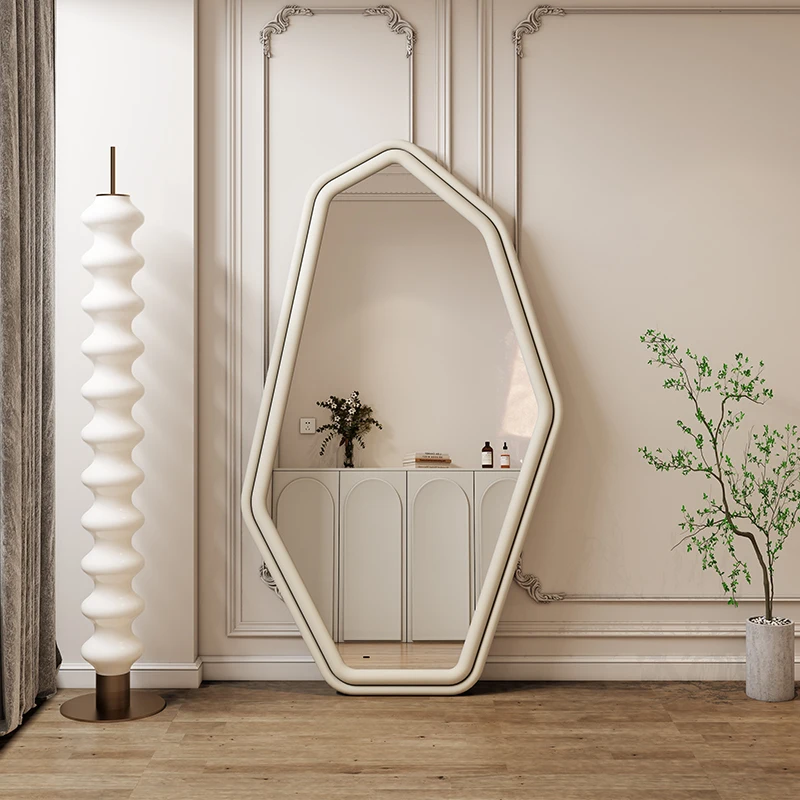 

Funky Irregular Decor Mirror Maiden Modern Beauty Salon Large Long Full Body Mirror Creative Apartment Espelho Room Decorarion