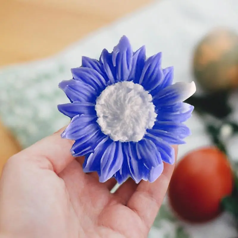 

Sunflower Candle Mold Silicone 3D Flower Shape Chocolate Molds DIY Soap Molds For Cake Decorating Candle Making Resin Epoxy DIY
