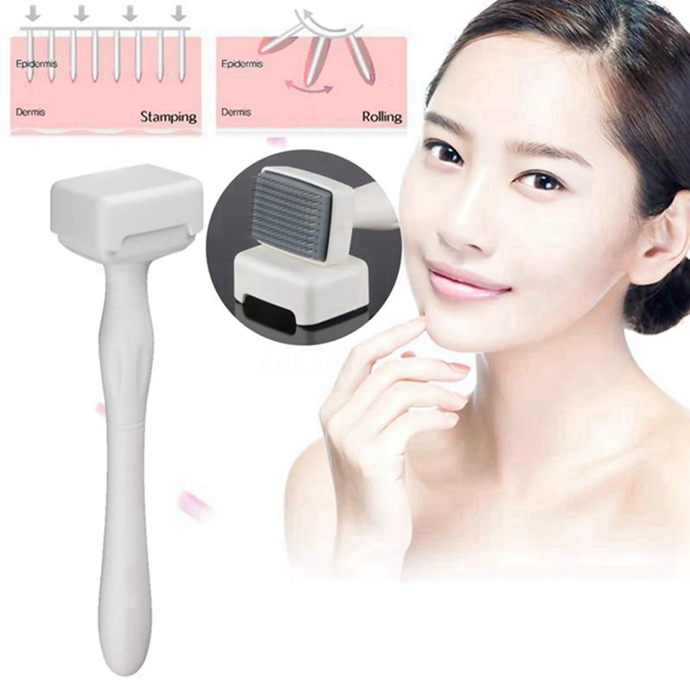 

DRS 140 Pin Stainless Steel Microneedling Derma Stamp Skin Care Rejuvenation Face Lifting Anti Acne Scars Stretch Marks