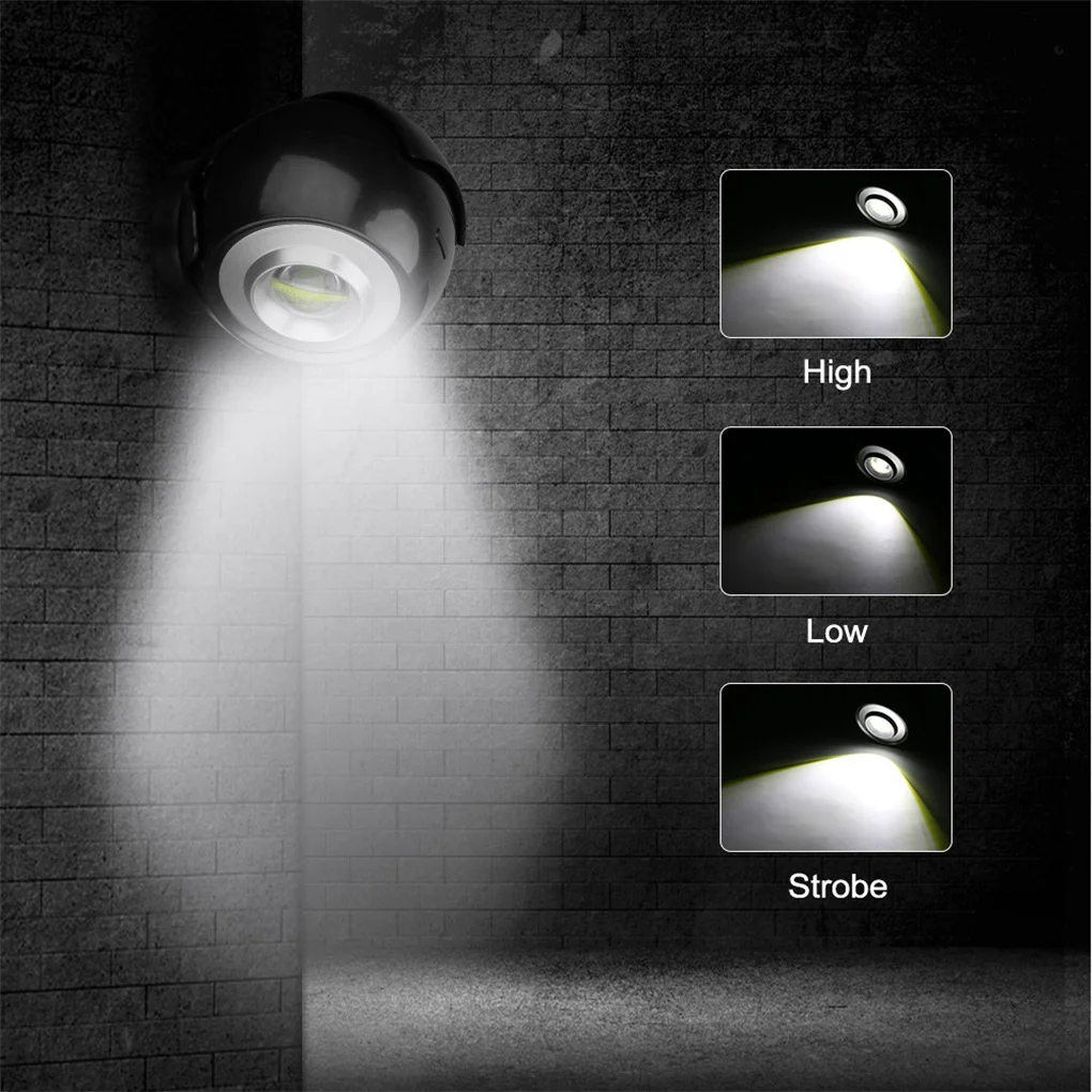 

COB Wall Light Waterproof Ultra Rotating Battery Lamp Plastic 3 Modes Hanging Night-light for Corridor Bathroom