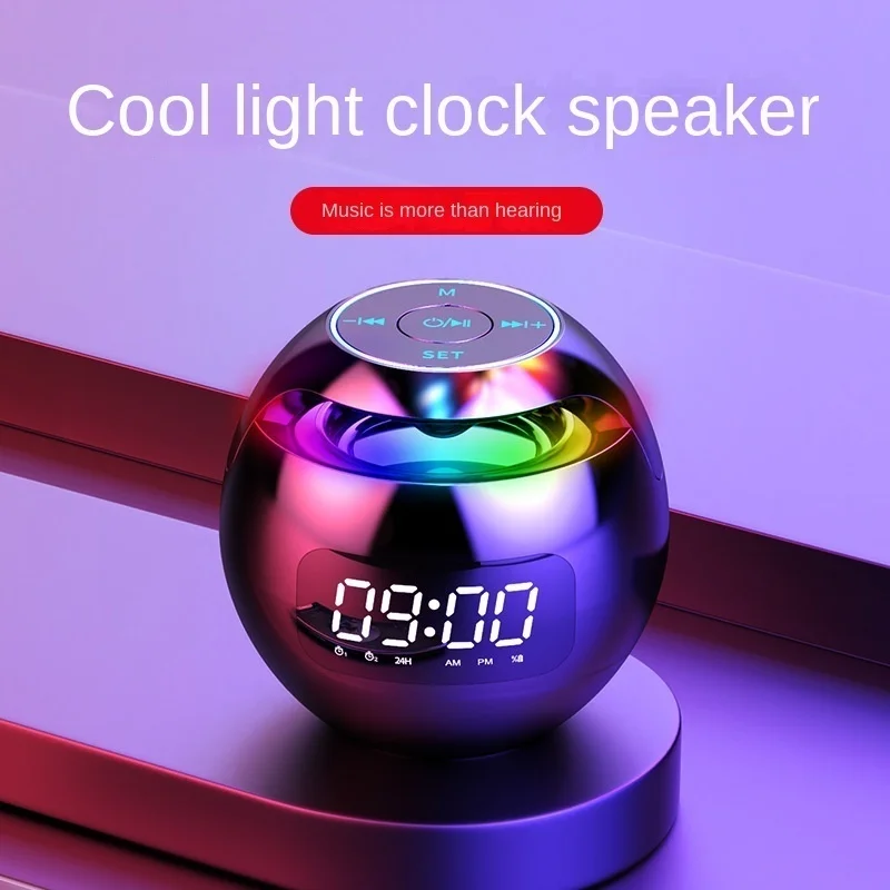 

Clock Colorful Bluetooth Speaker TWS Wireless Sound Box Mini Portable Household Desktop PC For Iphone For Xiaomi Genuine Sale