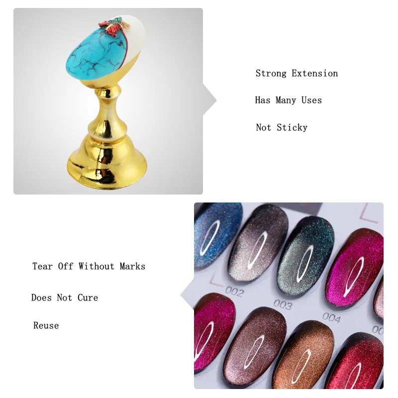 Клейкая лента для ногтей глина держатель дисплея съемная тренировочная стойка