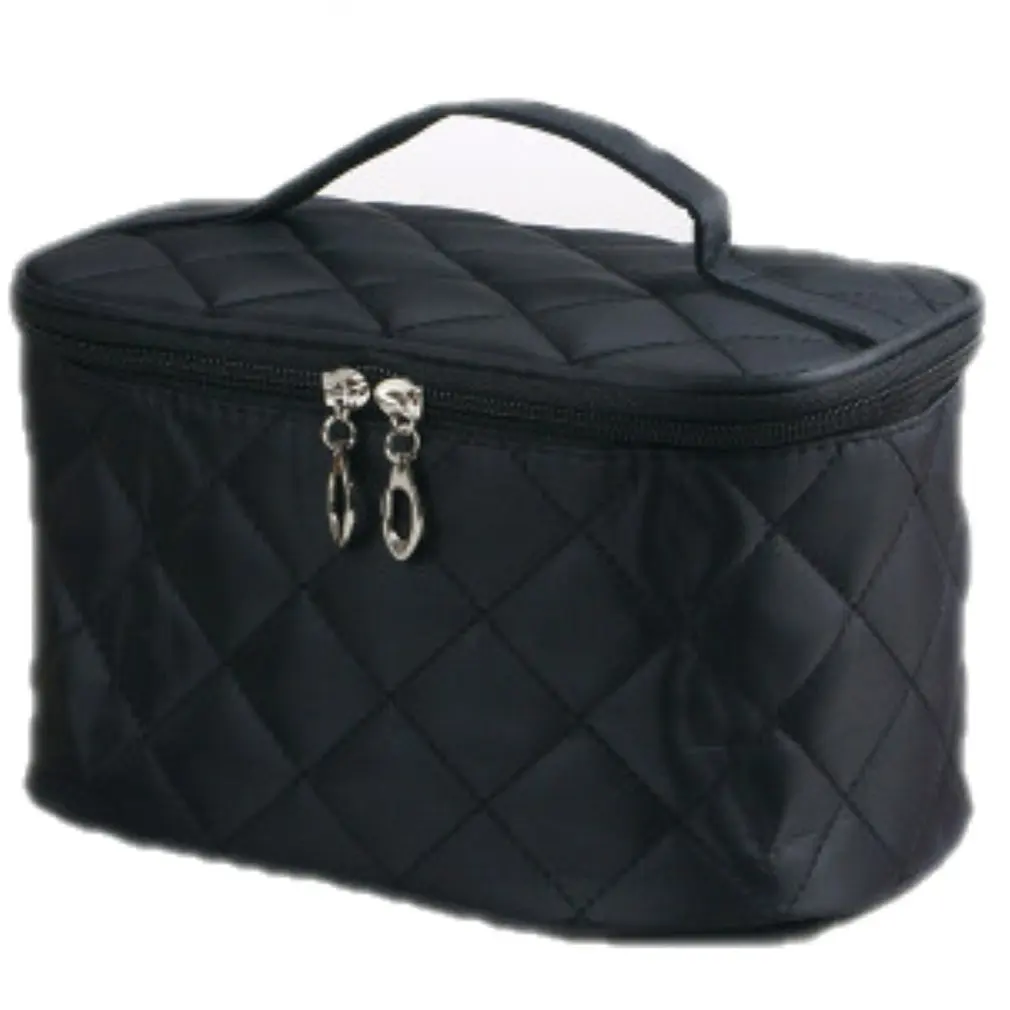 

Women Travel Cosmetic Bags Diamond Lattice Zipper Men Makeup Bags Organizer Beauty Toiletry Bag Bath Wash Make Up Kits Case