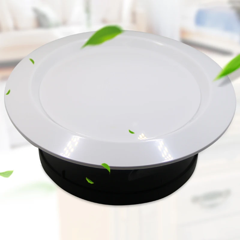 

200Mm ABS Air Vent Cover Bathroom Ceiling Wall Supply And Exhaust Ventilation Grille For Round Duct Pipe