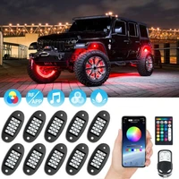 8pcs10pcs led rgb remote controlapp led decorative lights underbody light bluetooth control for automobile and motorcycle