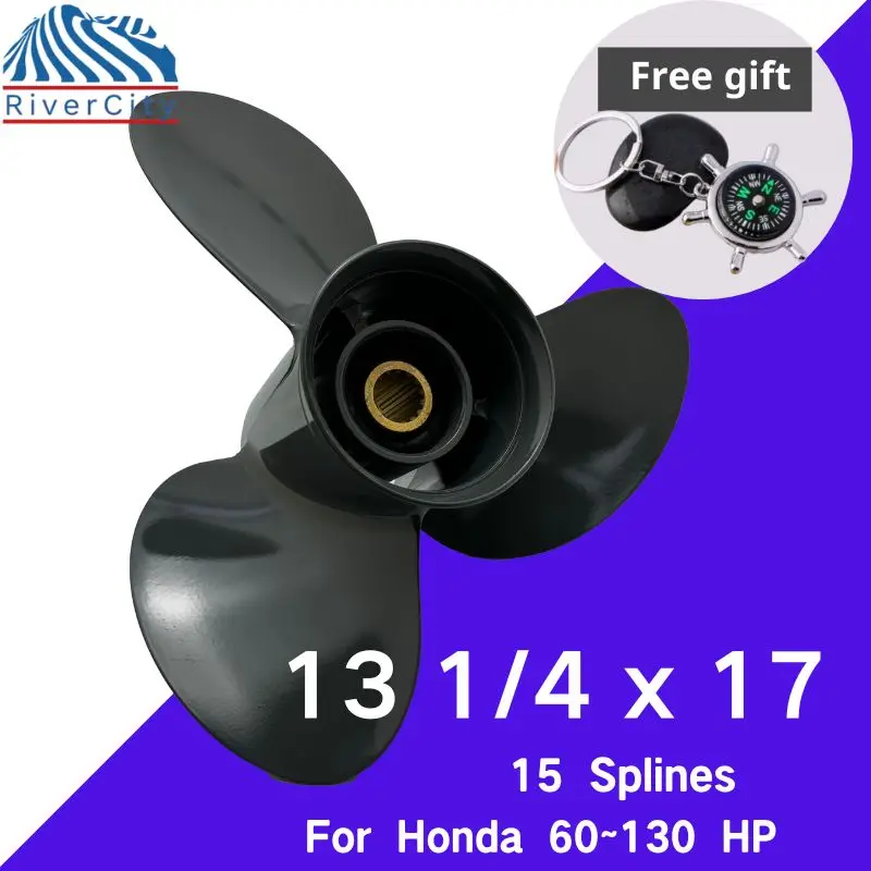 Лодочный гребной винт 13 1/4x17 для Honda 60HP 75HP 90HP 115HP Подвесной двигатель Пропеллер из